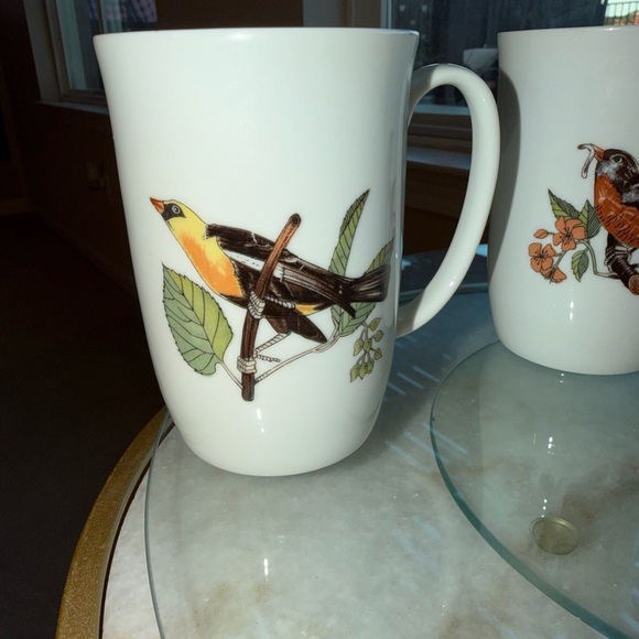Fitz & Floyd “Wild Birds” bone china mug set (4) – Neiman Marcus (1970s) - Picture 3 of 7
